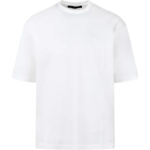 Swallow Embroidery Jersey T-Shirt , male, Sizes: 2XL, XL - Low Brand - Modalova