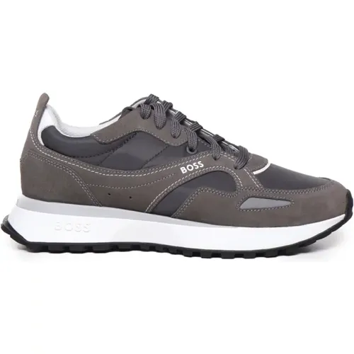 Grey Sneakers with Logo and EVA Sole , male, Sizes: 9 UK - Hugo Boss - Modalova