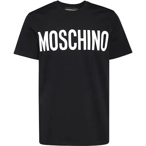 Logo Print T-shirt , male, Sizes: XL, M, L, S - Moschino - Modalova