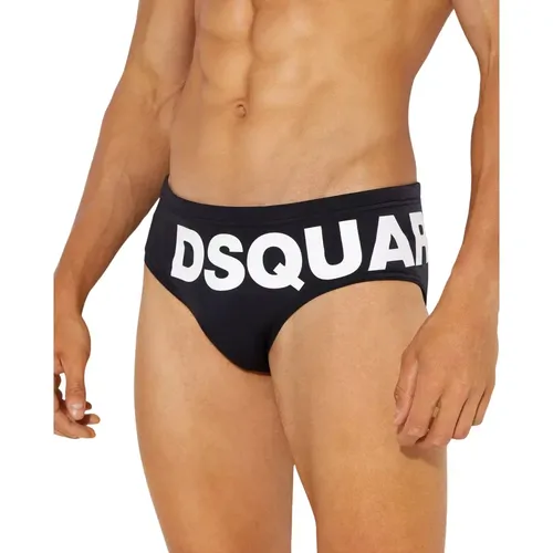 Schwarze Logo Badehose , Herren, Größe: S - Dsquared2 - Modalova