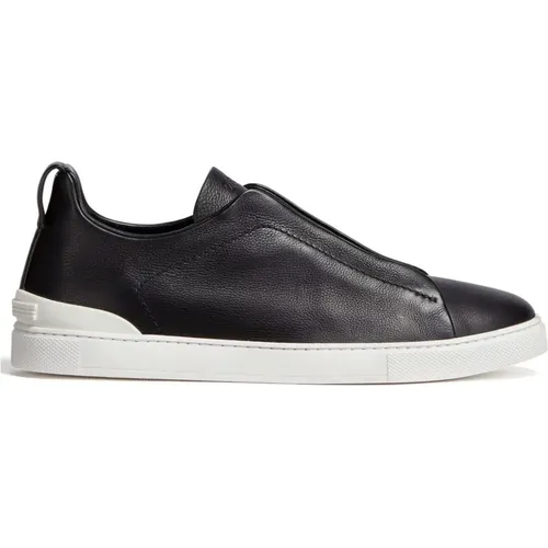 Schwarze Triple Stitch Secondskin Sneakers - Ermenegildo Zegna - Modalova