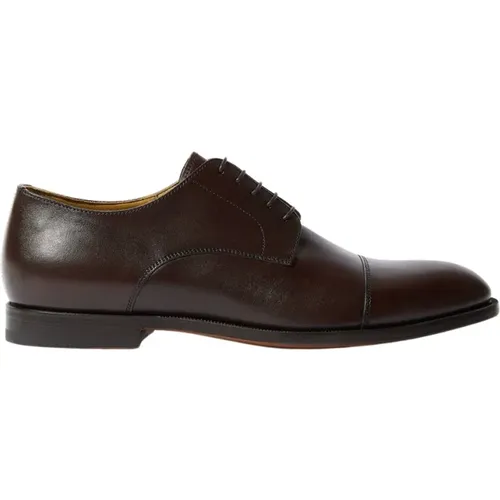 Klassische braune Cap Toe Derby Schuhe , Herren, Größe: 40 1/2 EU - Scarosso - Modalova