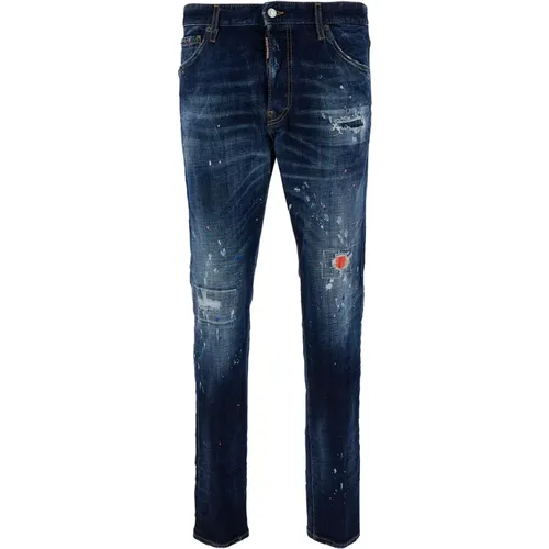 Figurbetonte Five-Pocket-Jeans , Herren, Größe: L - Dsquared2 - Modalova