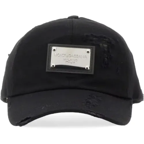 Logo Plaque Baseball Cap Stylish Edgy , male, Sizes: 57 CM - Dolce & Gabbana - Modalova