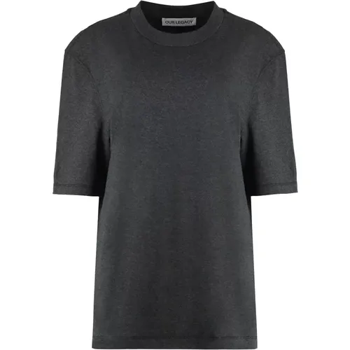 Oversize Baumwoll Crew-neck T-shirt , Damen, Größe: S - Our Legacy - Modalova