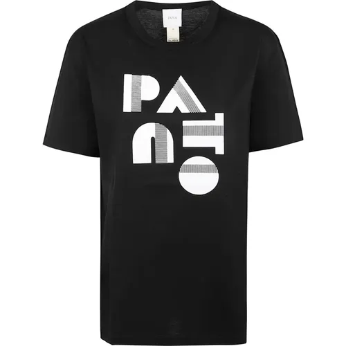 Art Deco T-Shirt Schwarz , Damen, Größe: XS - Patou - Modalova