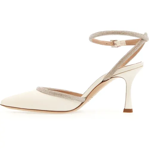 Womens Shoes Pumps Bianco Ss24 , female, Sizes: 7 UK, 4 1/2 UK, 3 UK, 6 UK, 3 1/2 UK - Ninalilou - Modalova