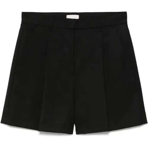 Textured Shorts with Pleat Detailing , female, Sizes: S - Liu Jo - Modalova