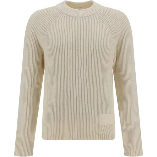 Crewneck Sweater mit Logo Patch , Herren, Größe: L - Ami Paris - Modalova