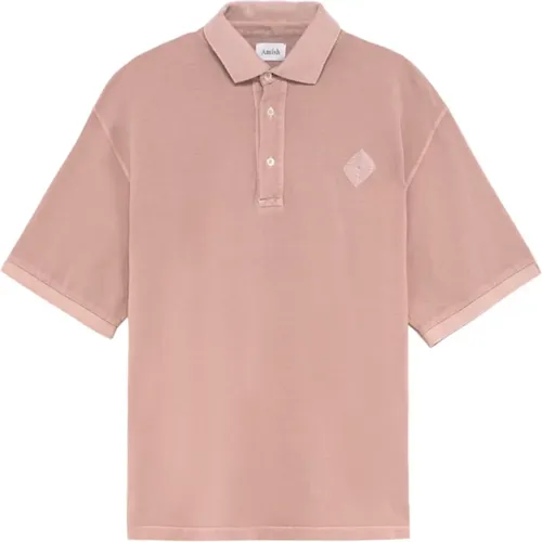 Oversize Cotton Polo Shirt , male, Sizes: M, L - Amish - Modalova
