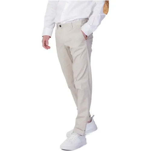 Weiße Baumwollmischhose mit Taschen , Herren, Größe: 3XL - Alviero Martini 1a Classe - Modalova