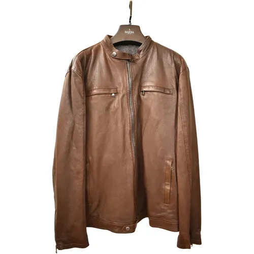 Men`s Clothing Jacket Coat Brandy Aw22 , male, Sizes: 2XL, L, XL - Barba - Modalova