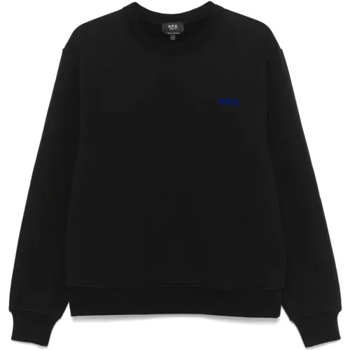 Blau Noir Boxy Sweatshirt , Herren, Größe: S - A.P.C. - Modalova