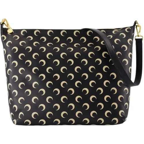 Leather Moon Screenprint Shoulder Bag , unisex, Sizes: ONE SIZE - Marine Serre - Modalova