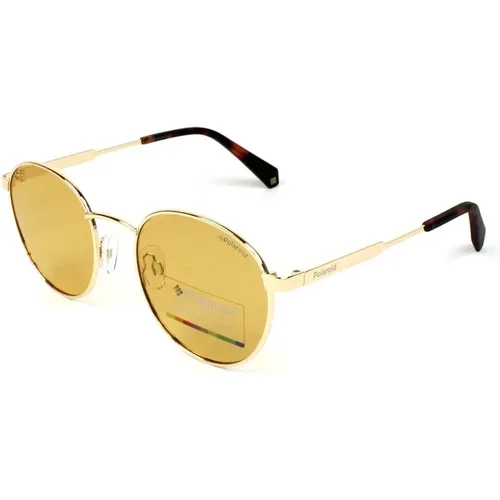 Goldene Metall-Sonnenbrille - Polaroid - Modalova