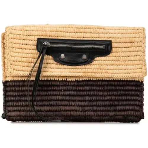 Pre-owned Raffia clutches , female, Sizes: ONE SIZE - Balenciaga Vintage - Modalova