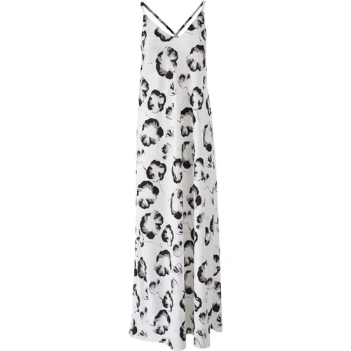 Weiße Longuette-Kleid für moderne Frau - YES ZEE - Modalova