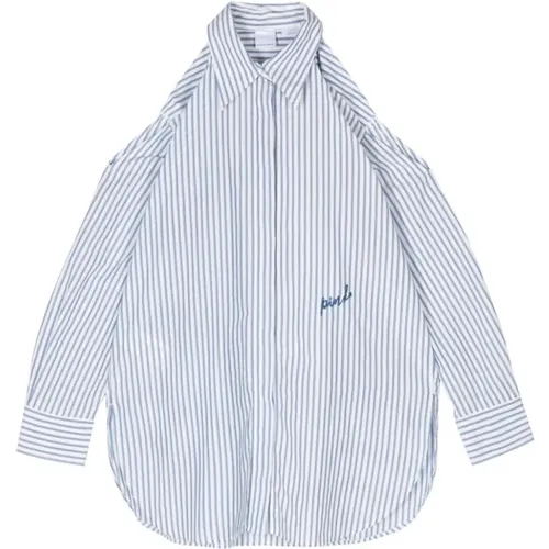 Bestickte Cold-Shoulder Hemden , Damen, Größe: XS - pinko - Modalova
