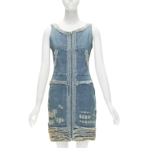 Pre-owned Cotton dresses , female, Sizes: S - Chanel Vintage - Modalova