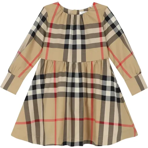 Graues Vintage Check Kleid mit Ausgestelltem Saum - Burberry - Modalova