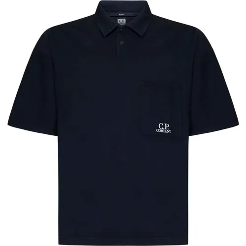 Blaue T-Shirts Polos für Männer , Herren, Größe: M - C.P. Company - Modalova