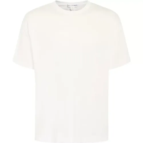 Weißes Oversize T-Shirt mit Logo - Comme des Garçons - Modalova