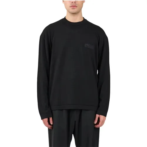 Logo Wollmischung Pullover , Herren, Größe: L - MSGM - Modalova