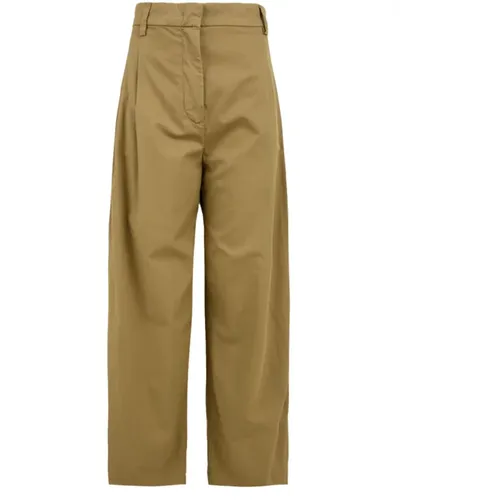 Khaki Trousers for Women , female, Sizes: S, XS - Aspesi - Modalova