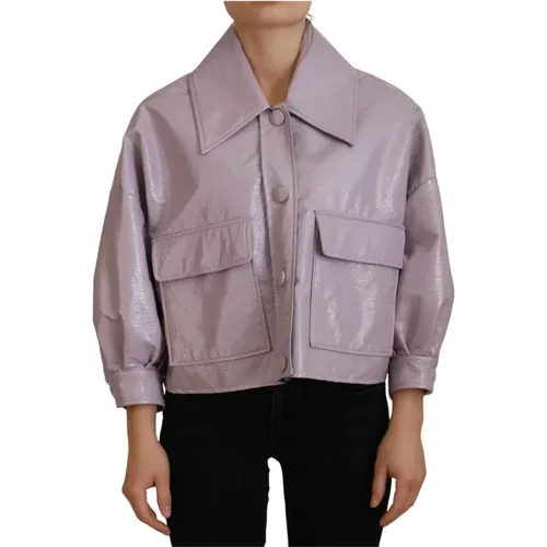 Cotton Button Down Cropped Jacket , female, Sizes: XS - Dolce & Gabbana - Modalova