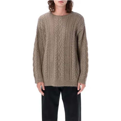 Cable Knit Crewneck Sweater , male, Sizes: M - Undercover - Modalova