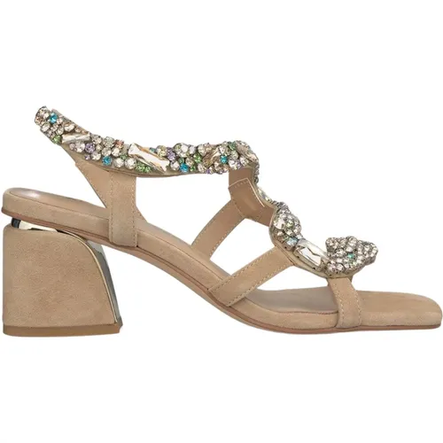 Snake Sandal with Square Heel , female, Sizes: 9 UK, 7 UK, 6 UK, 5 UK, 3 UK - Alma en Pena - Modalova