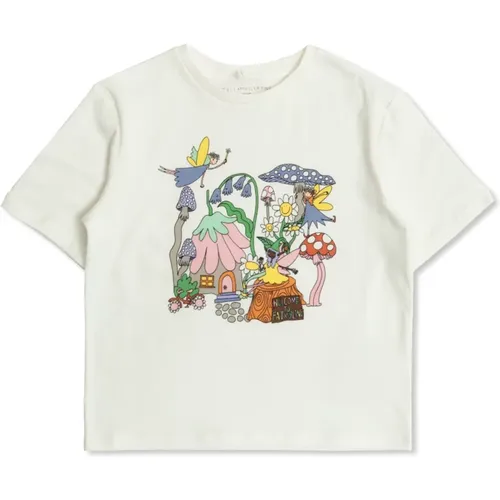 T-Shirt mit buntem Druck - Stella Mccartney - Modalova