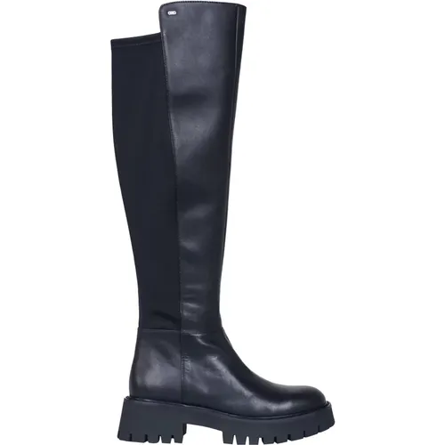 Schwarze Asher Stiefel , Damen, Größe: 38 EU - Michael Kors - Modalova