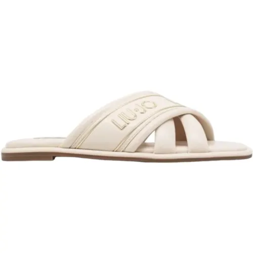 Women's Synthetic Slides, Style Sa4069Ex014 , female, Sizes: 7 UK, 6 UK, 2 UK, 3 UK - Liu Jo - Modalova