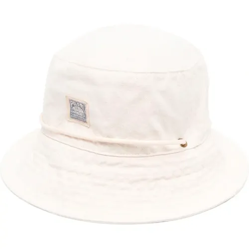 Weiße Denim-Wasch-Bucket Hat , Herren, Größe: L/Xl - Ralph Lauren - Modalova