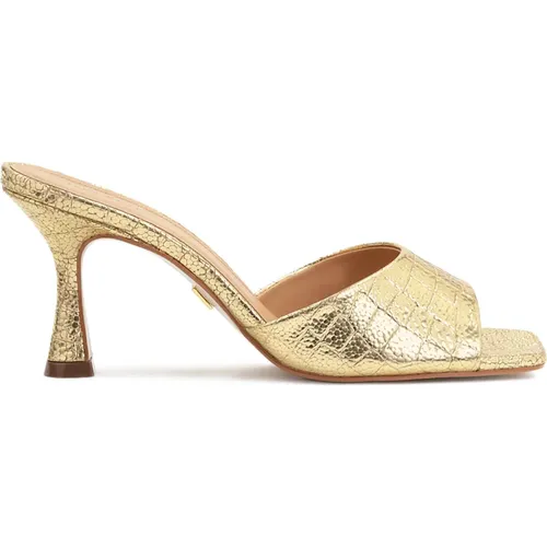 Damen goldene Mules , Damen, Größe: 37 EU - Kazar - Modalova