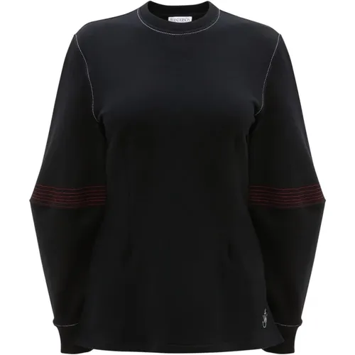 Schwarzer Weitärmeliger Sweatshirt Casual Stil , Damen, Größe: XS - JW Anderson - Modalova