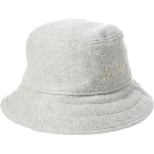 Wool Felt Logo Bucket Hat , female, Sizes: 58 CM, 57 CM - Isabel marant - Modalova