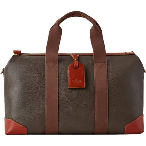 Heritage Day Clipper, Mole & Cognac Leather Bag , unisex, Sizes: ONE SIZE - Mulberry - Modalova