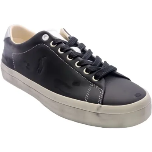 Schwarze und weiße Sneakers Longwood-Sk-Vlc , Herren, Größe: 45 EU - Polo Ralph Lauren - Modalova