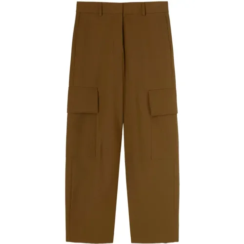 Cinnamon Cargo Pants with Logo Detail , female, Sizes: 2XS, XS - Palm Angels - Modalova