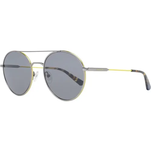 Gunmetal Runde Sonnenbrille Graue Linse - Gant - Modalova