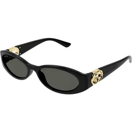 Schwarz Graue Sonnenbrille Gg1660S 001 - Gucci - Modalova