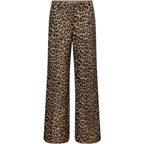 Leopard Print Wide Leg Pants , female, Sizes: M, XL, XS, S, L - Co'Couture - Modalova