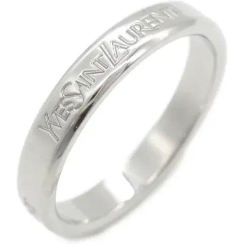 Pre-owned Platinum rings , female, Sizes: ONE SIZE - Yves Saint Laurent Vintage - Modalova