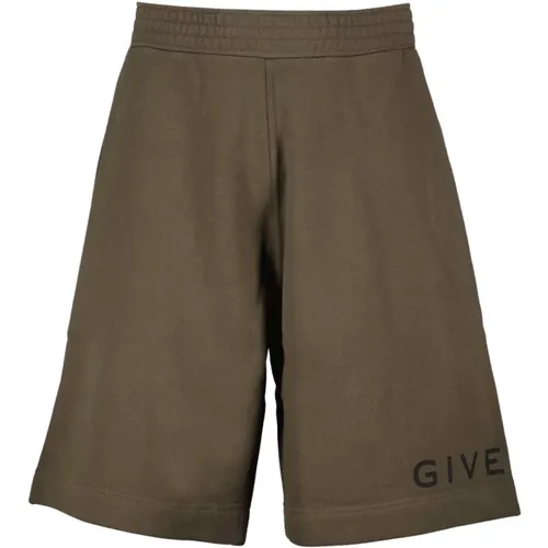 Lange Baumwoll-Slip-On-Shorts , Herren, Größe: M - Givenchy - Modalova