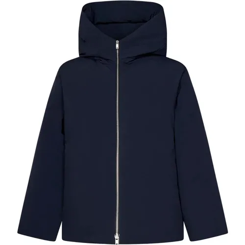 Midnight Oversized Hooded Down Jacket , male, Sizes: L, M - Jil Sander - Modalova