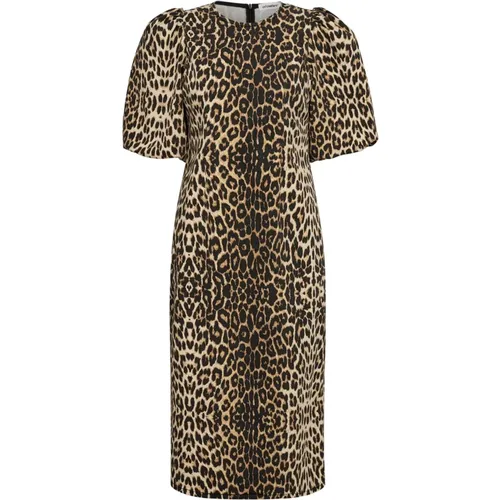 Leocc Puff Kleid im Leopardenmuster , Damen, Größe: L - Co'Couture - Modalova