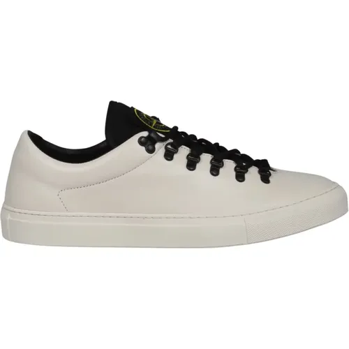 Leather Lace-Up Sneakers Fw24 , male, Sizes: 11 UK, 7 UK, 6 UK - Stone Island - Modalova