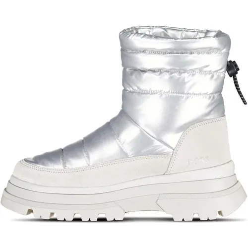 Metallic-Look Winter Boots , female, Sizes: 7 UK - Hugo Boss - Modalova